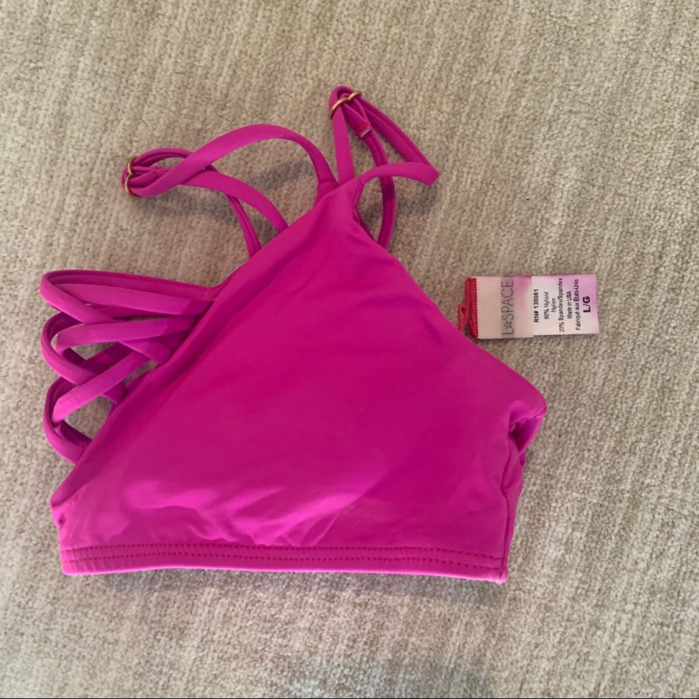 Pink bikini top